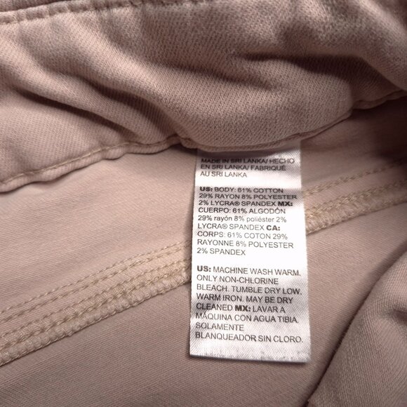 Chico's Womens Pull-On Jegging Ankle Jeans 8T (1) Beige Mid Rise Stretch - Picture 8 of 8